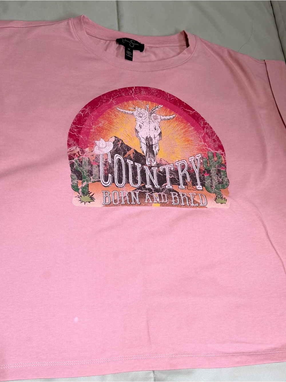 Jessica Simpson Pink 'Country Born and Bred' Graphic Tee